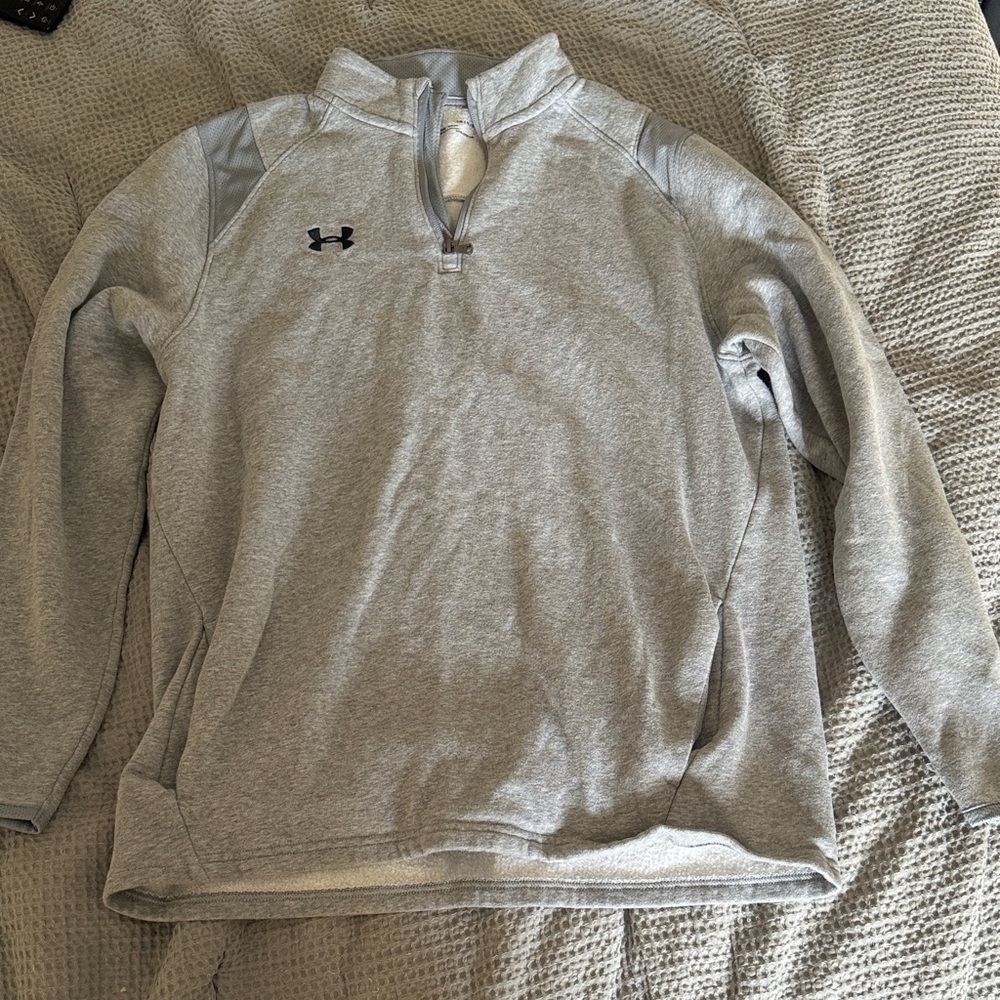 Under Armour Light Gray Pullover with Logo